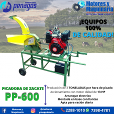 PICADORA DE ZACATE MODELO PP-600 PENAGOS CON MOTOR DIESEL 13 HP AE